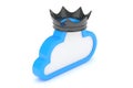 Blue cloud icon. 3D rendering. Royalty Free Stock Photo