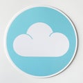 Blue cloud icon technology graphic Royalty Free Stock Photo