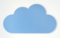 Blue cloud icon technology symbol Royalty Free Stock Photo