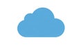 Blue cloud icon vector illustration cloud computing storage technology Royalty Free Stock Photo
