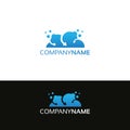 Blue cloud logo design.  Design Concept, Creative Symbol, Icon Royalty Free Stock Photo