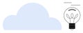 Cloud Computing Concept with Light Bulb Representing Innovation and Ideas Royalty Free Stock Photo