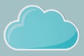 Blue cloud technology symbol icon Royalty Free Stock Photo
