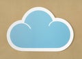 Blue cloud technology symbol icon Royalty Free Stock Photo