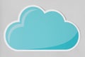 Blue cloud technology symbol icon Royalty Free Stock Photo