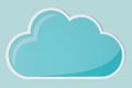 Blue cloud technology symbol icon Royalty Free Stock Photo