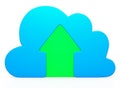 Blue Cloud Upload icon Royalty Free Stock Photo