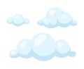 Blue clouds 2D cartoon object