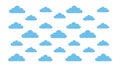 Blue Clouds Pattern Background Texture, vector design Generative AI Royalty Free Stock Photo