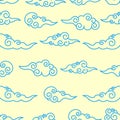 Clouds Seamless Pattern East Asian traditional