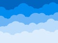 Blue clouds and sky illustration