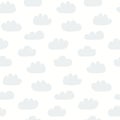 Blue clouds in the sky simple seamless pattern Royalty Free Stock Photo