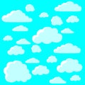 Blue clouds, wallpaper