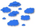 Blue clouds vector work Royalty Free Stock Photo