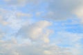 A blue cloudy sky with many small clouds blocking the su Royalty Free Stock Photo