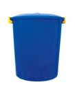 A blue color large plastic bin bucket. Royalty Free Stock Photo