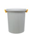 A blue color large plastic bin bucket. Royalty Free Stock Photo