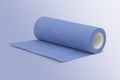 Blue clour roll of paper kitchen towel.