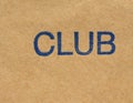 Club stamp over paper