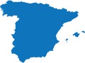BLUE CMYK color map of SPAIN