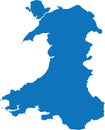 BLUE CMYK color map of WALES