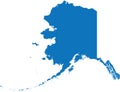 BLUE CMYK color map of ALASKA, USA