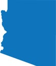 BLUE CMYK color map of ARIZONA, USA