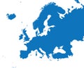 BLUE CMYK color map of EUROPE