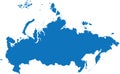 BLUE CMYK color map of RUSSIA