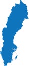 BLUE CMYK color map of SWEDEN
