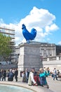 Blue cockerel in Trafalgar Square