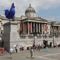 Blue cockerel Trafalgar Square London Royalty Free Stock Photo