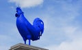 Blue Cockerel in Trafalgar Square, London, UK Royalty Free Stock Photo