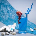 Blue cocktail Royalty Free Stock Photo