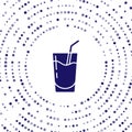Blue Cocktail and alcohol drink icon isolated on white background. Abstract circle random dots. Vector Royalty Free Stock Photo