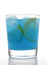 Blue cocktail Lemon Royalty Free Stock Photo