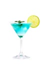 Blue cocktails decorated with lemon Royalty Free Stock Photo