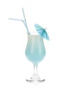 Blue coconut cream cocktail