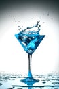 Blue coctail splash