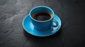 The Blue Coffee Cup.AI generated image Royalty Free Stock Photo