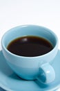 Blue Coffee Cup Full of Coffee Royalty Free Stock Photo