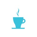 Coffee cup icon on white background Royalty Free Stock Photo