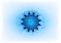 Blue cogwheel Royalty Free Stock Photo