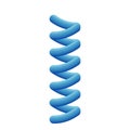Blue coil cable icon, cartoon style