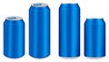 Blue cola aluminium soft drink cans vectorblue aluminium soft drink cans vector