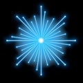 Blue cold firework, vector illustration Royalty Free Stock Photo