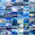 Blue collage Royalty Free Stock Photo
