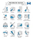 Blue Collar Job - Line Icons