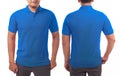 Blue Collared Shirt Design Template Royalty Free Stock Photo