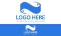 Blue Color Abstract Fish Fishing Hunt Logo Design